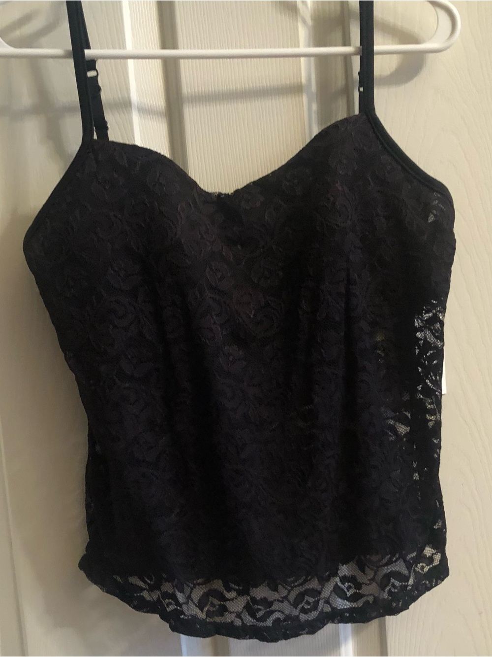 Bay Studio NWT Black Lace Underwire 38D Camisole Top.